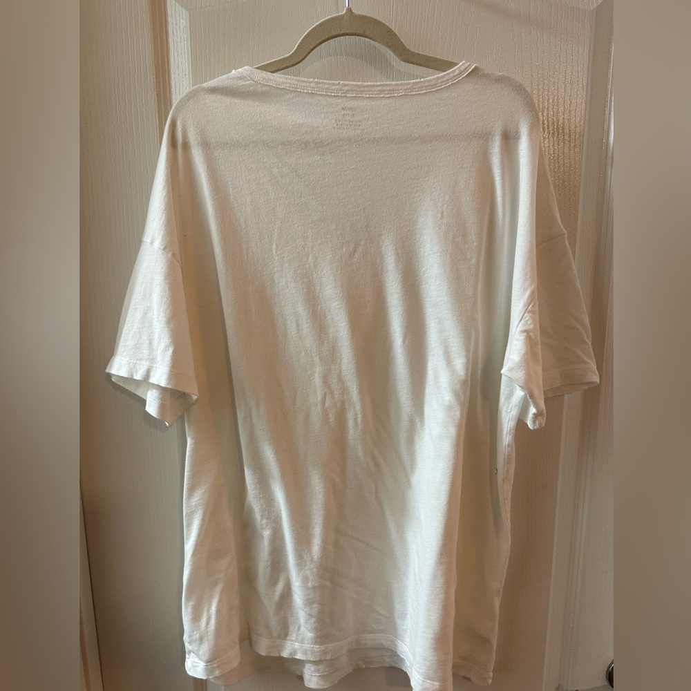 Aerie Oversized Real Soft Tee Distressed white XL - Picture 2 of 5